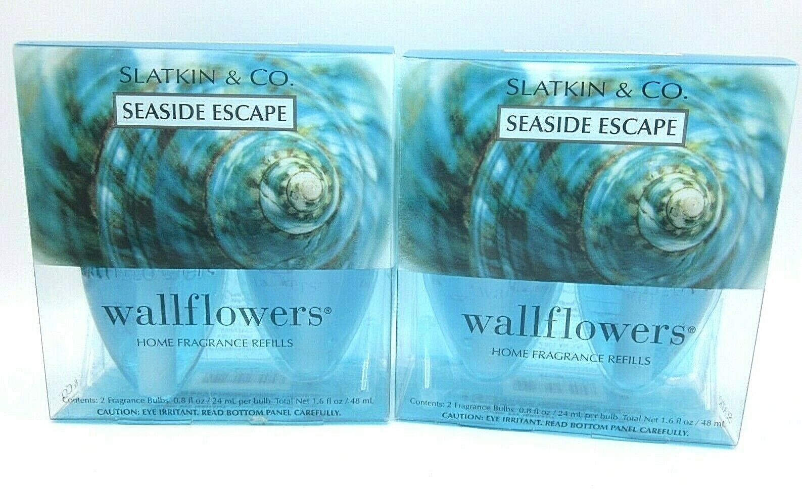 2 bx / 4 bulbs  Bath & Body Works Wallflower Refill Bulb Slatkin Seaside Escape