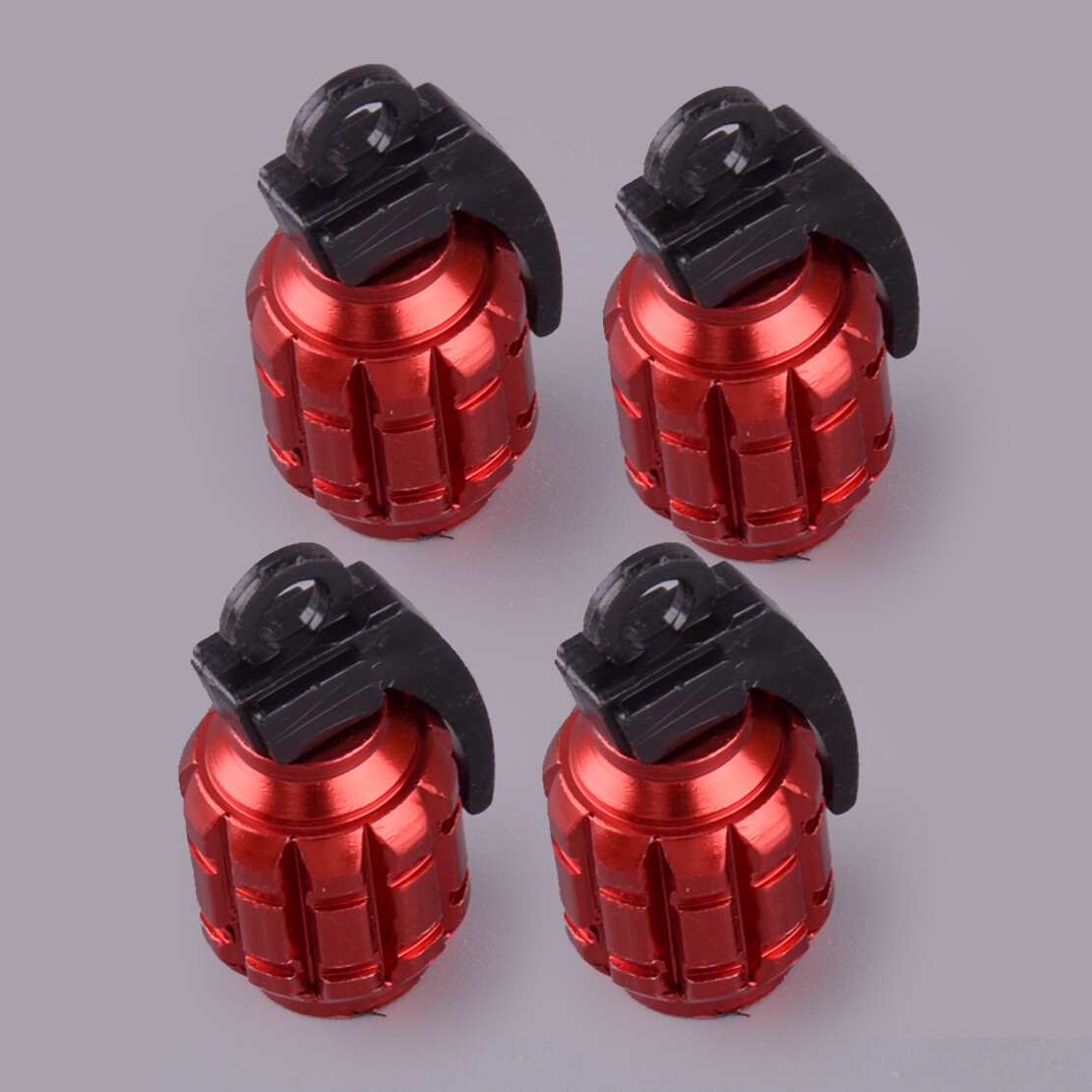 4pcs Tire Wheel Valve Stem Cap Set Metal Grenade Bomb Air Dust Cover