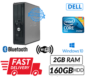 Dell Optiplex 755 Pc Desktop Intel Core2duo 2gb Ram 160gb Hdd Windows 10 Wifi Ebay