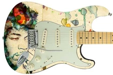 Guitar Skin Axe Wrap Re-skin Electric Poetic Psychedelic Paper Trailing Jimi 796