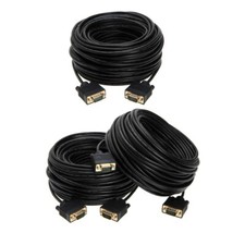 3-Pack- 50FT SVGA M/M 15 Pin Cable HD Display TV Video Projector PC Monitor Cord