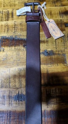 MENS Fat Face Dark Brown ITALIAN LEATHER Jeans Belt Sz Small NWT Y