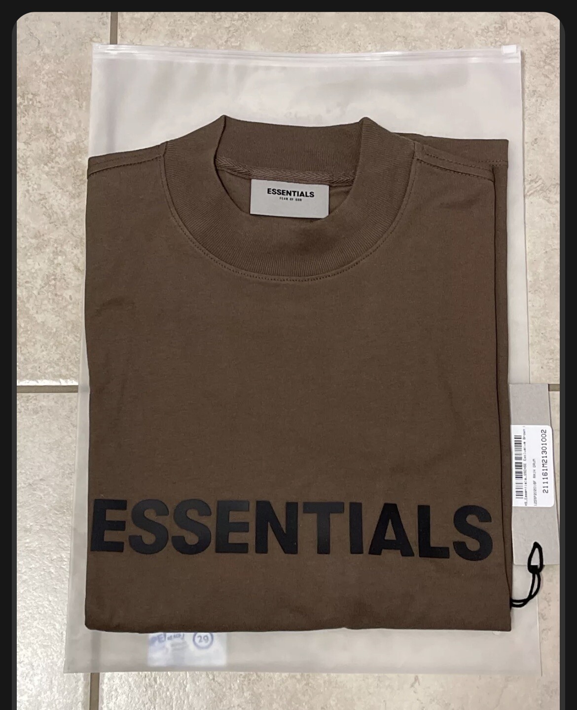 essentials t shirt brown