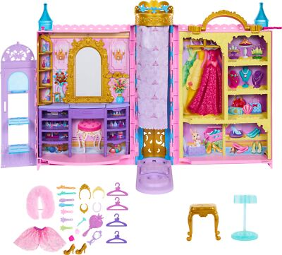 #ad Disney Princess Ready for the Ball Playset Fashion Runway Vanity Accessories $30.09