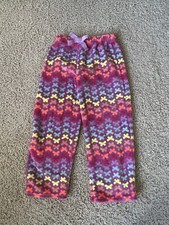 Xhilaration Lounge Fleece Pants Purple Butterfly logo pajama pj bottoms L 10/12