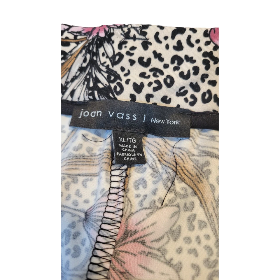 Joan Vass New York Mujer Pierna Ancha Pull On Pantalones Estampados con Cinturón de Corbata XL Foto 2 de 4