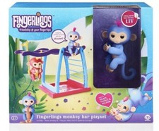 NEW Authentic Fingerlings Monkey Bar Swing Playground Playset LIV Blue Pink