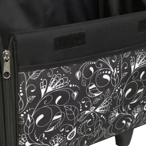 Black Sewing Machine Storage Bag Tote Case Rolling w/ Wheels Sew Carrier Wheeled - Picture 6 of 11
