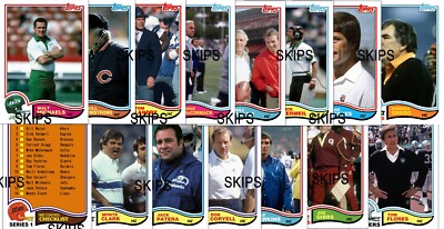 1982 STCC Coaches 1-28 Pick one Finish your set Starr Grant Landry Shula Noll