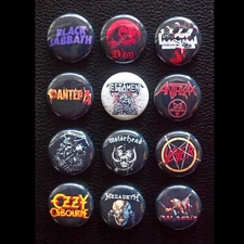 Heavy Metal Buttons (Set of 12) 