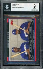 Rickie Weeks/Prince FIelder Rookie Card 2006 Topps Black #653 (pop 1) BGS 9