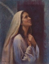 Ceramic Tile Mural Kitchen Backsplash - She Turned to Him - Jesus - Religious