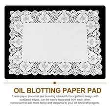 140 Pcs Wedding Table Placemat Wedding Paper White Paper Doilies White Lace