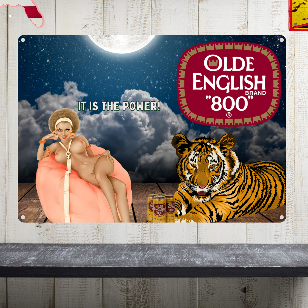 Vintage Style Olde English 800 Reign Supreme Malt Liquor Beer