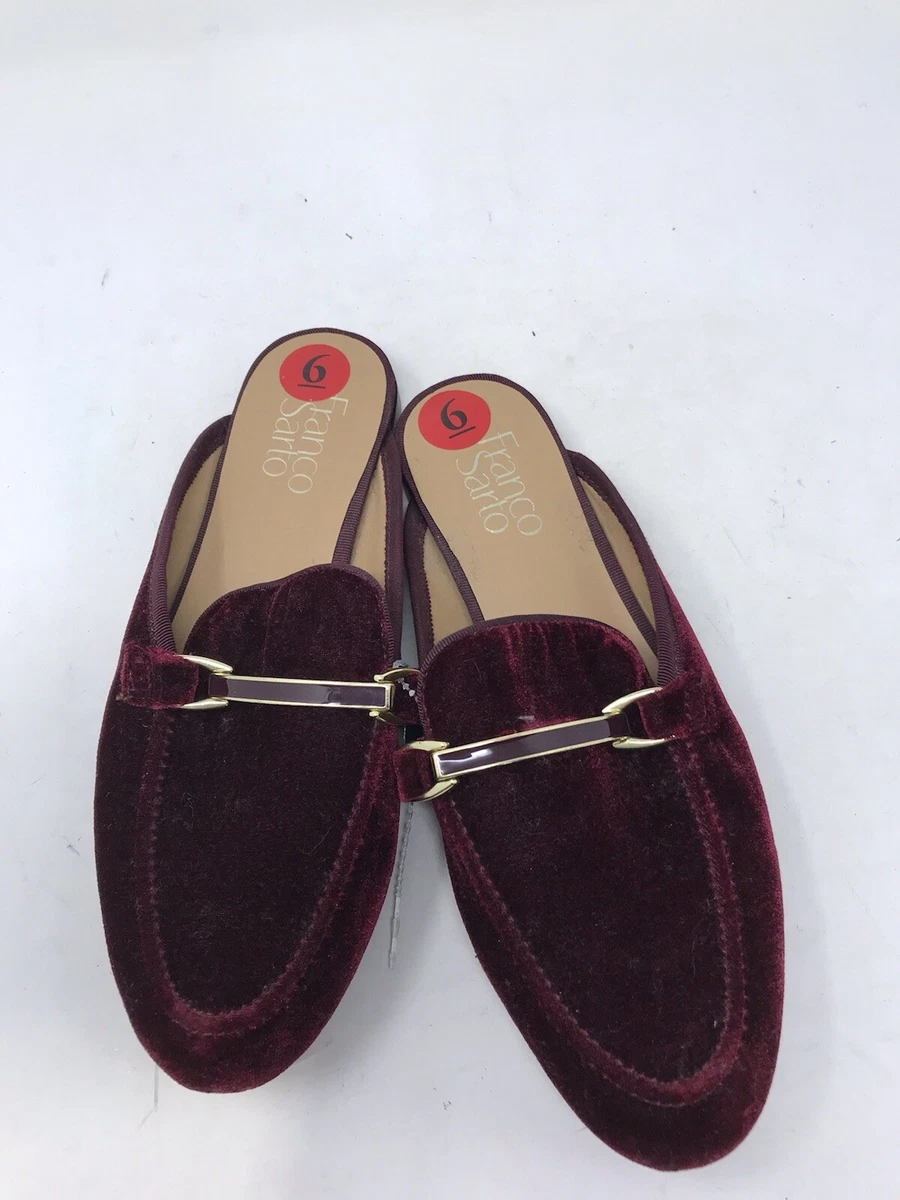 Burgundy hotsell velvet mules