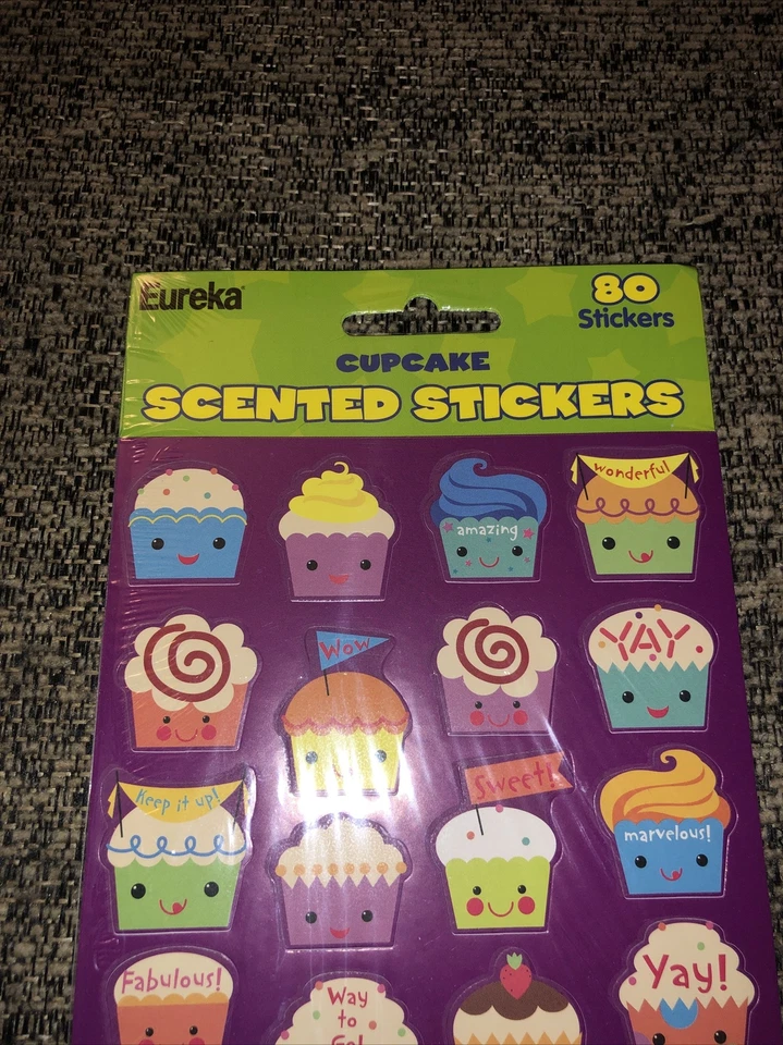 PEGATINAS PERFUMADAS EUREKA CUPCAKE. Nuevo En Embalaje 80 Pegatinas Envío Gratis Foto 4 de 4