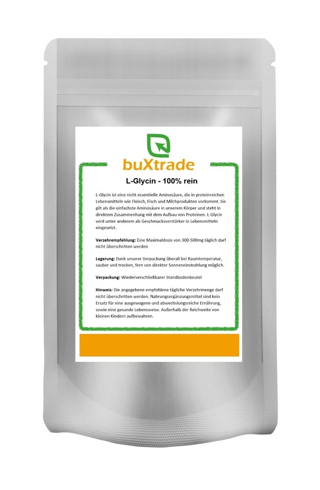 BUXTRADE 10 kg | Glicina | Polvo 100% puro | Aminoácido proteinogénico esencial