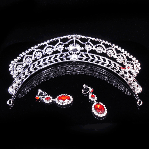 87 Estilos Cristal Rojo Reina Princesa Tiara Corona Boda Princesa Para Mujer - Imagen 73 de 305