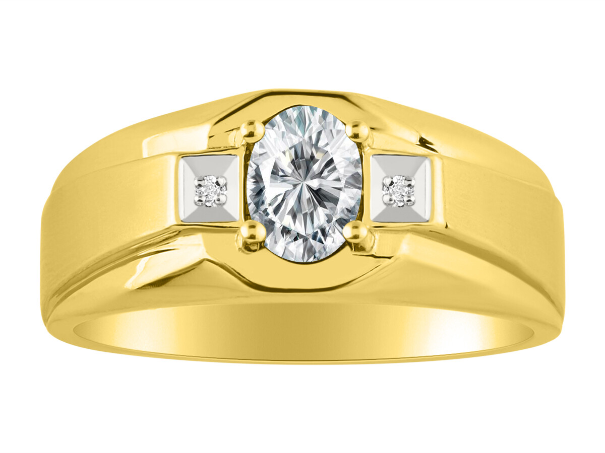 White Topaz & Diamond Ring Sterling Silver or Yellow Gold White Topaz & Diamond Ring Sterling Silver or Yellow Gold
