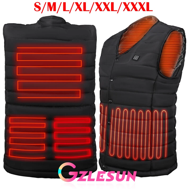 17 Áreas Usb Chaqueta Calefactada Hombres Mujeres Chaleco Calefactor  Eléctrico Chaleco Calefactor Corporal Calentador Usb Interior Heat Vest  Veste