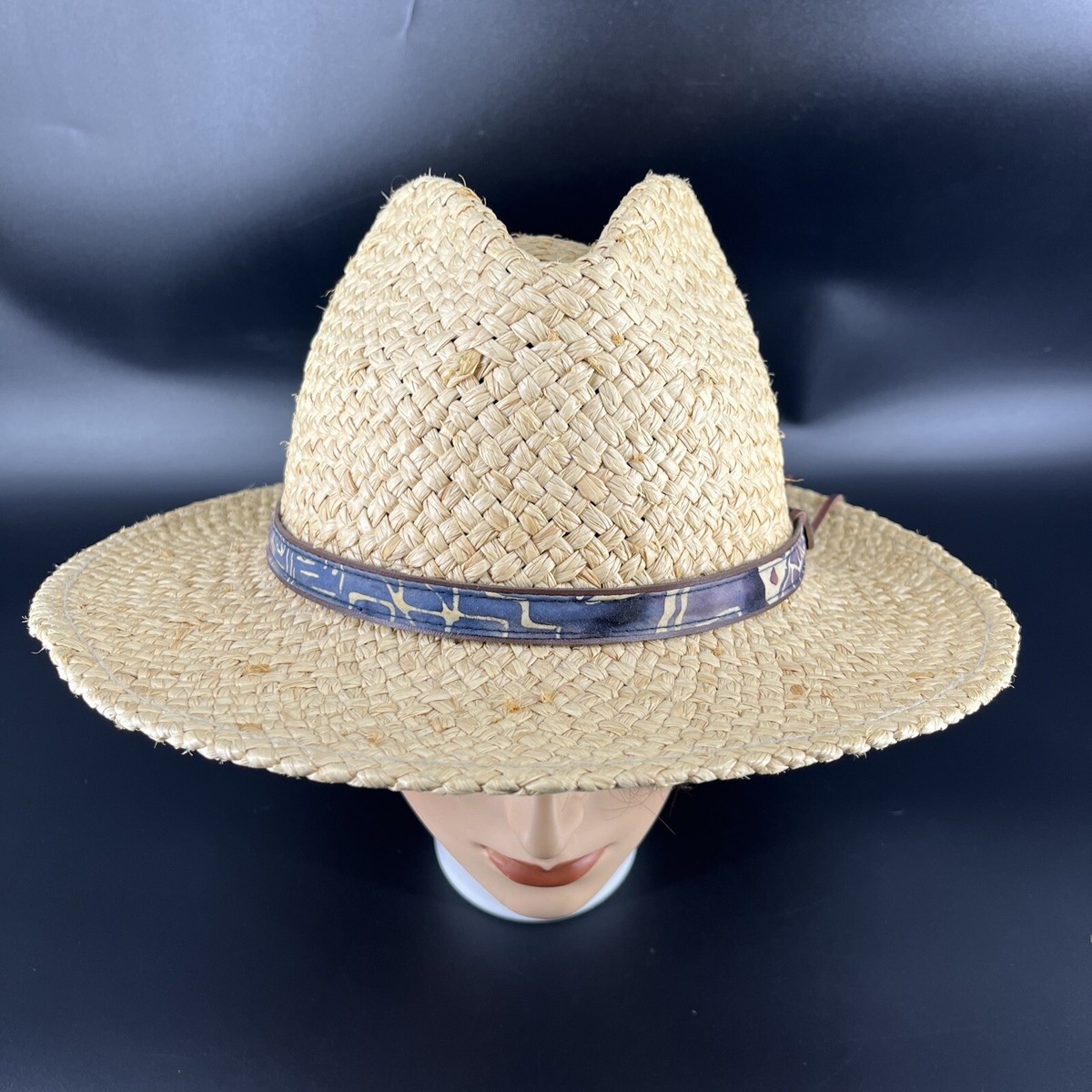 Dorfman Pacific Genuine Raffia Wide Brim Panama Straw Unisex Hat