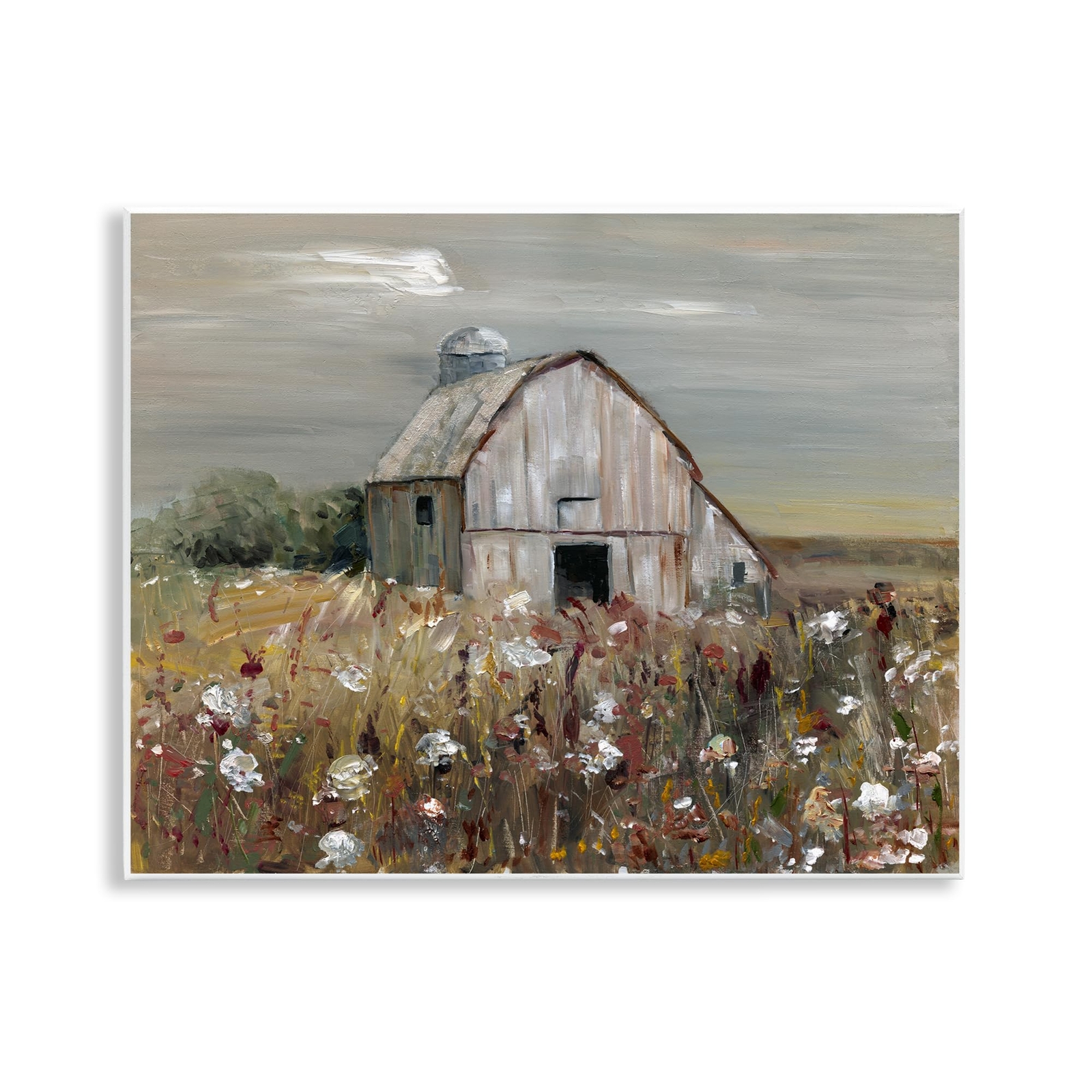 Natural Farm Landscape Wall Plaque Art Design by Sally Swatland, 14 x 11