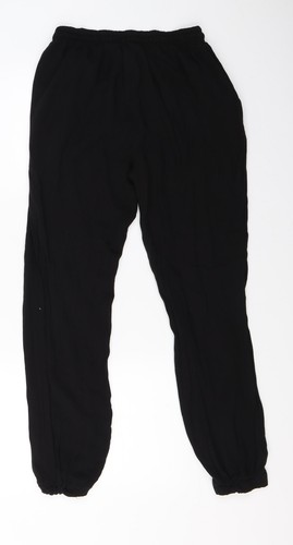 New Look Damen-Jogginghose schwarz Viskose Größe 8 L25 in normal