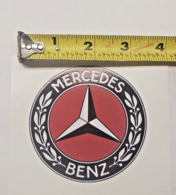 Vinilo Adhesivo Logo Mercedes-Benz - Efecto Plata/cromo, 9x1.3 Cm (nuevo)