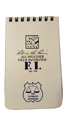 Rite in the Rain All-Weather Field Interview #104 Spiral Notebook F.I.3 x 5