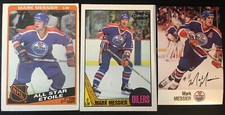 Mark Messier lot of 3 Hockey Cards. OPC 1984-85, 1987-88 & 1988-89 Esso. Oilers