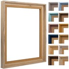 Schattenfugenrahmen für 20mm tiefe Leinwandbilder auf Keilrahmen Holzoptik