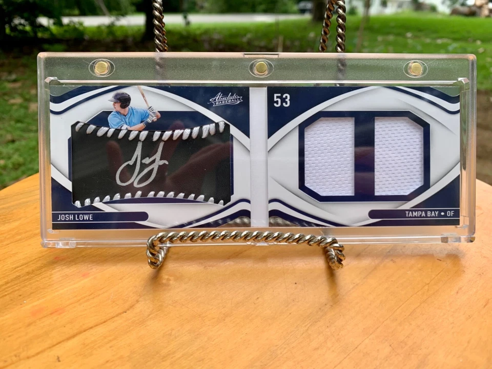 2022 Panini Absolute Baseball Josh Lowe Rookie Material Booklet Signature #28/99 - Image 2 of 4