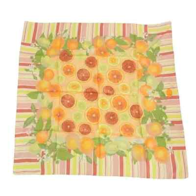 GUCCI 100% silk fruit orange scarf, pinkish orange, pretty