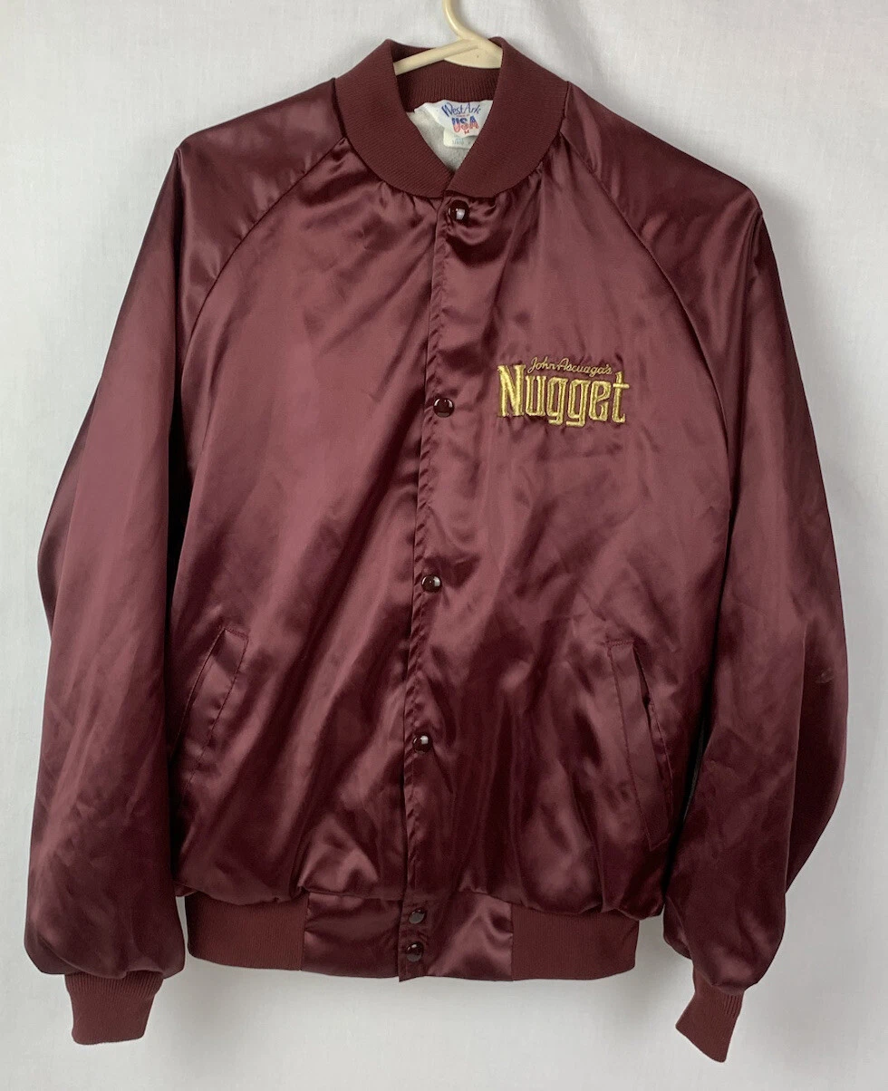 Vintage John Ascuagas Nugget Jacket Satin Lightweight Vegas Medium USA 80s 90s