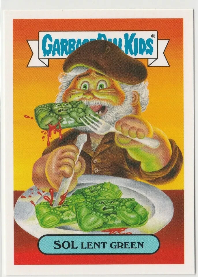 Sol Lent Green #9b Garbage Pail Kids GPK 2018 Horror-ible Trading Card