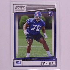 2022 Score Football NFL Evan Neal RC #320 Giants