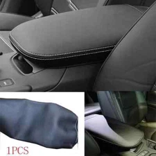Black Leather 2017-22 Armrest Box Cover Trim Central Console For Cadillac XT5