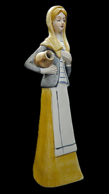 Statue Of Peasant Woman With Jug - 10.5'' Tall- FREE SHIPPING!