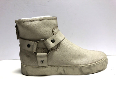 Frye Womens Lena Harness Bootie Off White Leather Size 8 M
