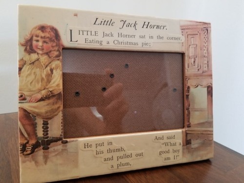 Little Jack Horner Picture frame Old World Art from Vintage book 4" x 6" picture - Picture 2 of 6