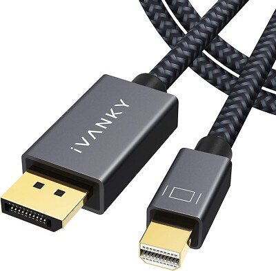 Used Mini DisplayPort to DisplayPort Cable Mini DP to DP Adapter HD Video 2K 4K