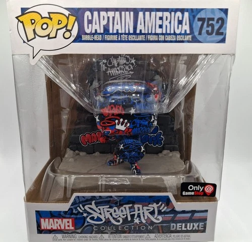 Funko Pop! Marvel - Captain America "Street Art" Edition, GameStop Exclusive#752