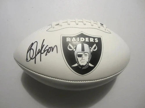 Bo Jackson Signed Autograph White Panel NFL Football Raiders With COA
