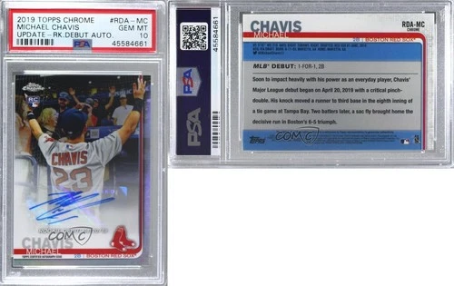 2019 Chrome Update Target Rookie Debut Refractor Michael Chavis PSA 10 Auto RC
