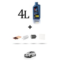 Hoffcar Wartungsset 4 Filter Und 4L ÖL FüR Seat Ibiza Iii 1.4 16V 63KW Ab 200