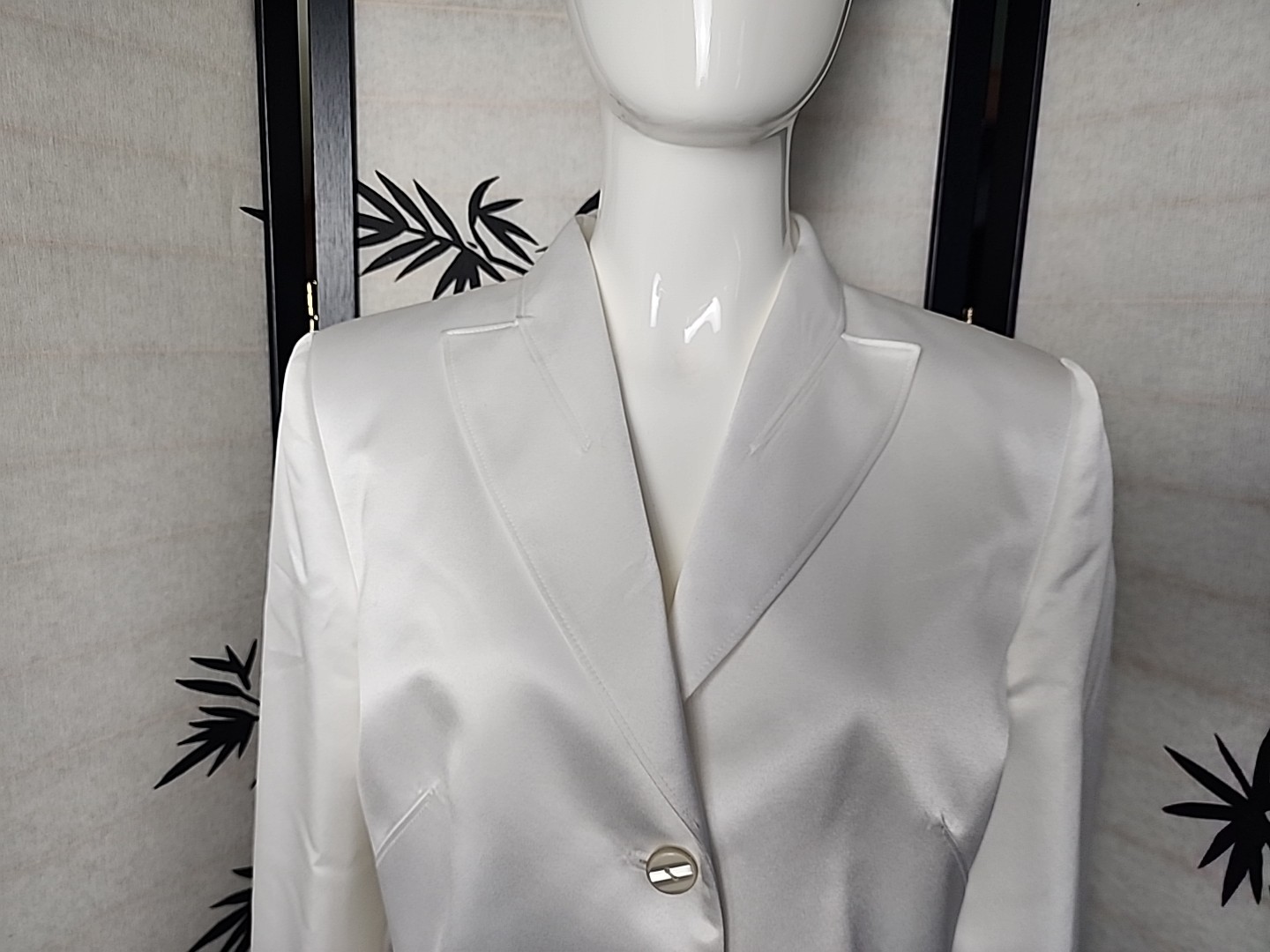 Vintage Oleg Cassini Skirt Suit Set White Lined SZ 6 New with Tags Priority WOW