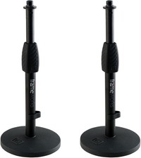 Gator Frameworks Pair GFW-MIC-0601 Desktop Mic Stand with Round Base and Twist
