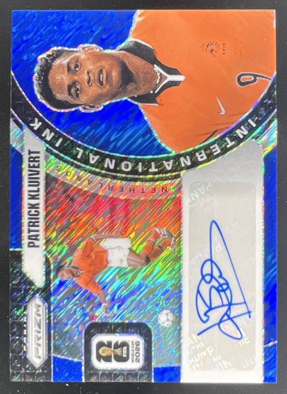 2026 Prizm World Cup International Ink Blue Shimmer FOTL Patrick Kluivert Auto