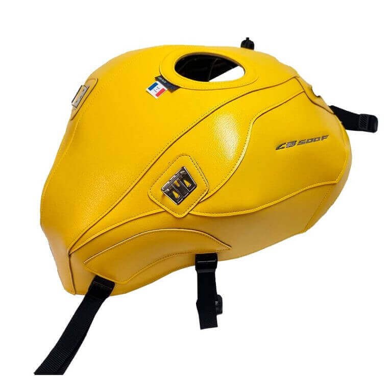 Tapis de réservoir Bagster 1764H jaune pour roadster Honda CB 500 F en road-trip