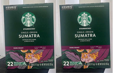 Sumatra for Keurig Brewers Starbucks 44 K-Cup Coffee Pods, Dark Roast, ex 08/26